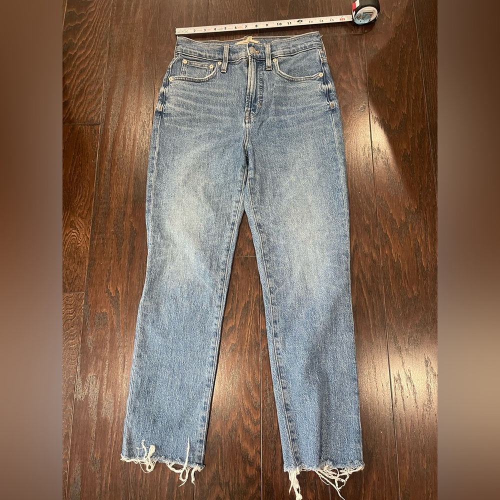 Madewell The Perfect Vintage Straight Jean Women Size 25 Raw Hem